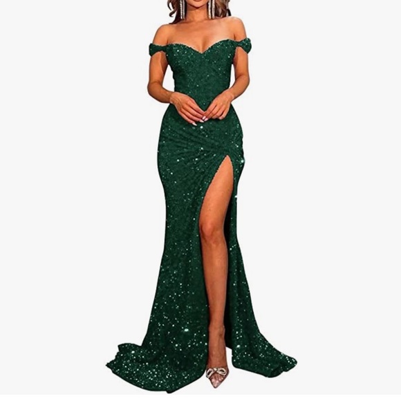 Dresses Green Sparkly Gown Poshmark